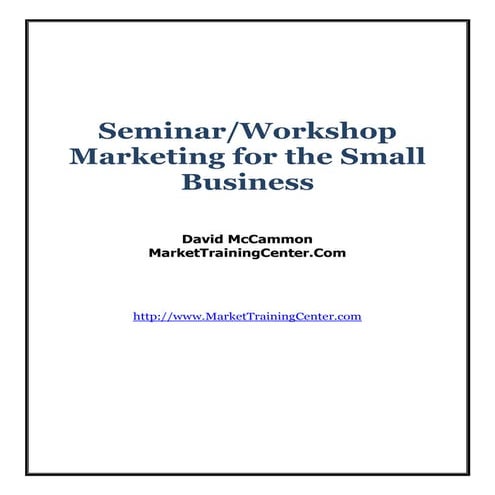 Seminar marketing reportx