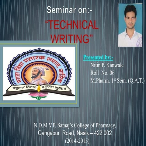 Seminar on technical writing