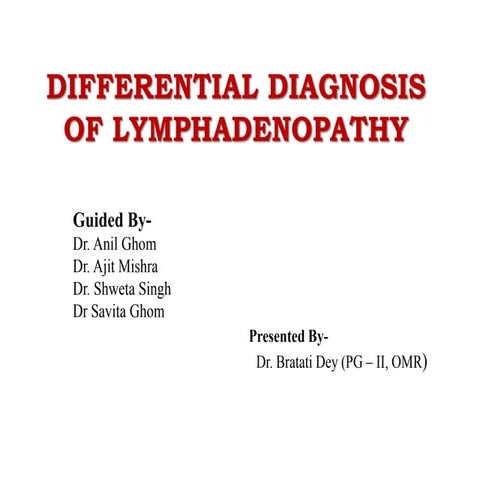 Differential Diagnosis of Lymphadenopathy