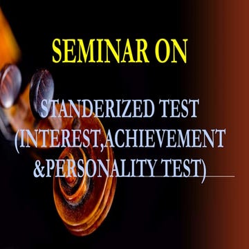 personality achievement interest test