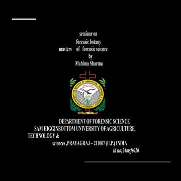 seminar on biology and its components and applications