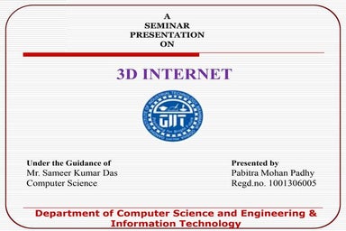 Seminar on 3 d internet