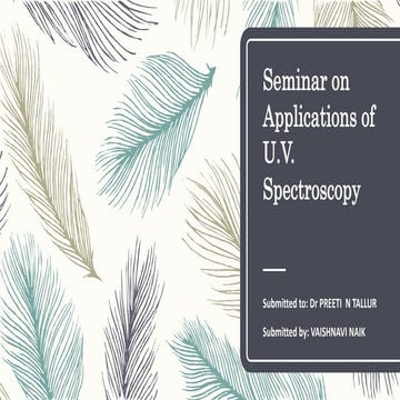 Seminar on applications of uv