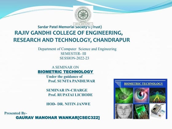 Biometric Technology In Biometric Engineer Pptx