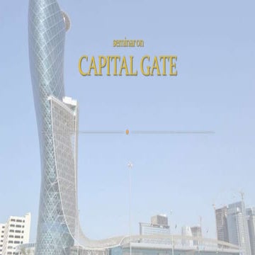 Seminar on capital gate building