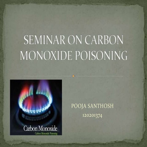 Seminar on carbon monoxide poisoning