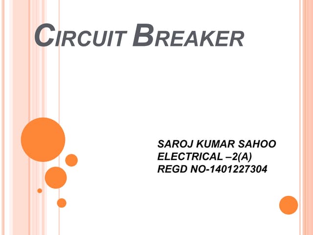 Seminar on circuit breaker