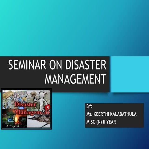  Disaster managemnet