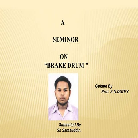 A Seminar on drum brake