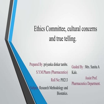 Seminar on ethics committee, cultural concerns