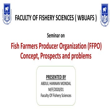 FFPO-fish farmers producer organization | PPTX