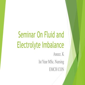 Seminar on fluid and electrolyte imbalance