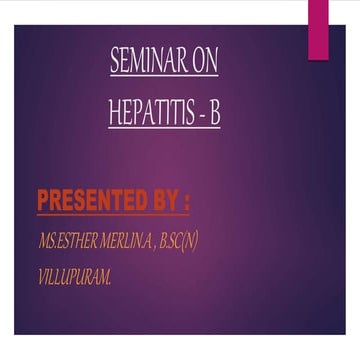 Hepatitis B | PPTX