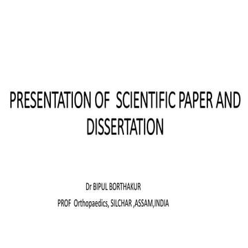 how to present a science paper