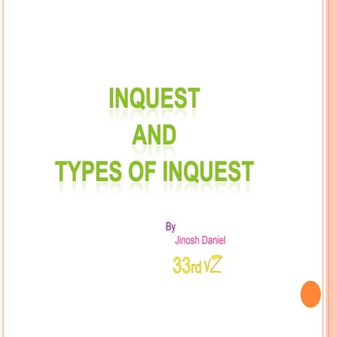  Inquest - By Jinosh Daniel