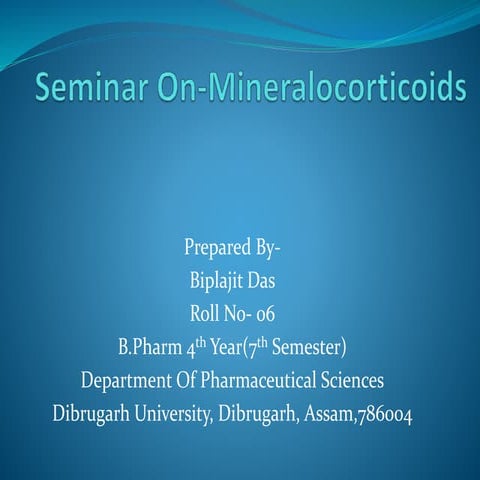  Mineralocortcoids