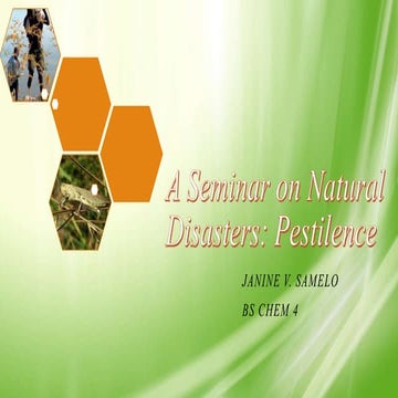 Seminar on Natural Disaster: Pestilence