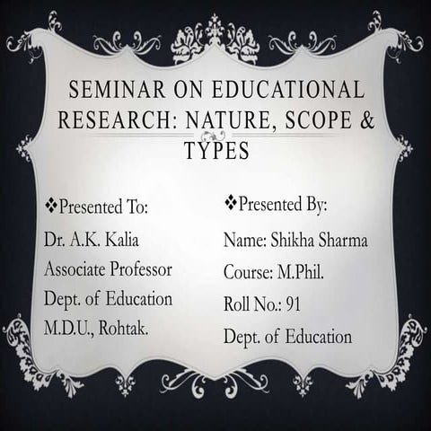 Seminar on research