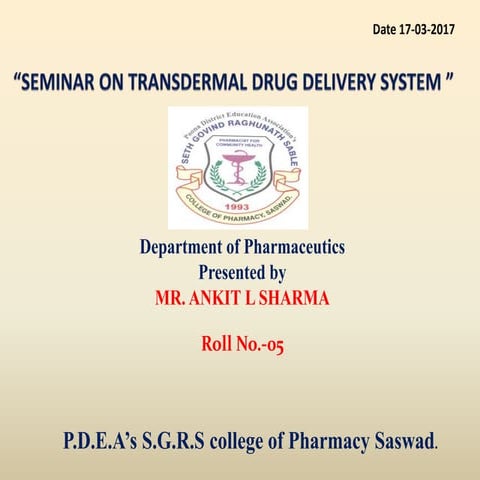 Seminar on tdds | PPTX
