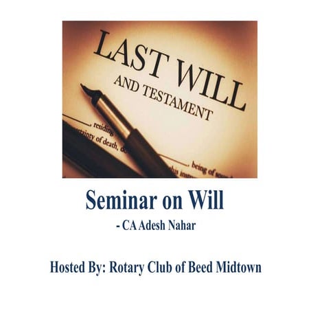 Seminar On Will- Indian Medical Association