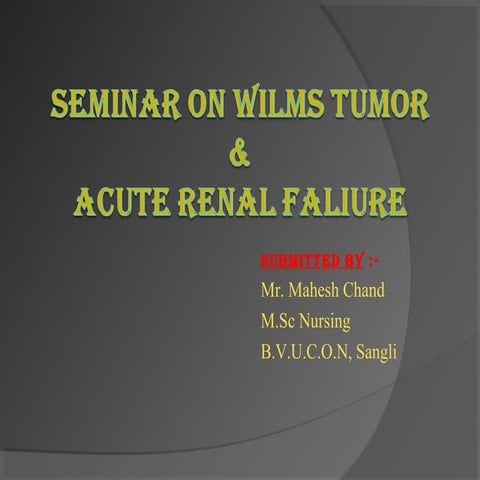 Wilms tumor | PPT