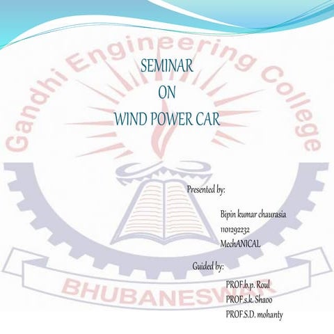 Seminar on wind power car
