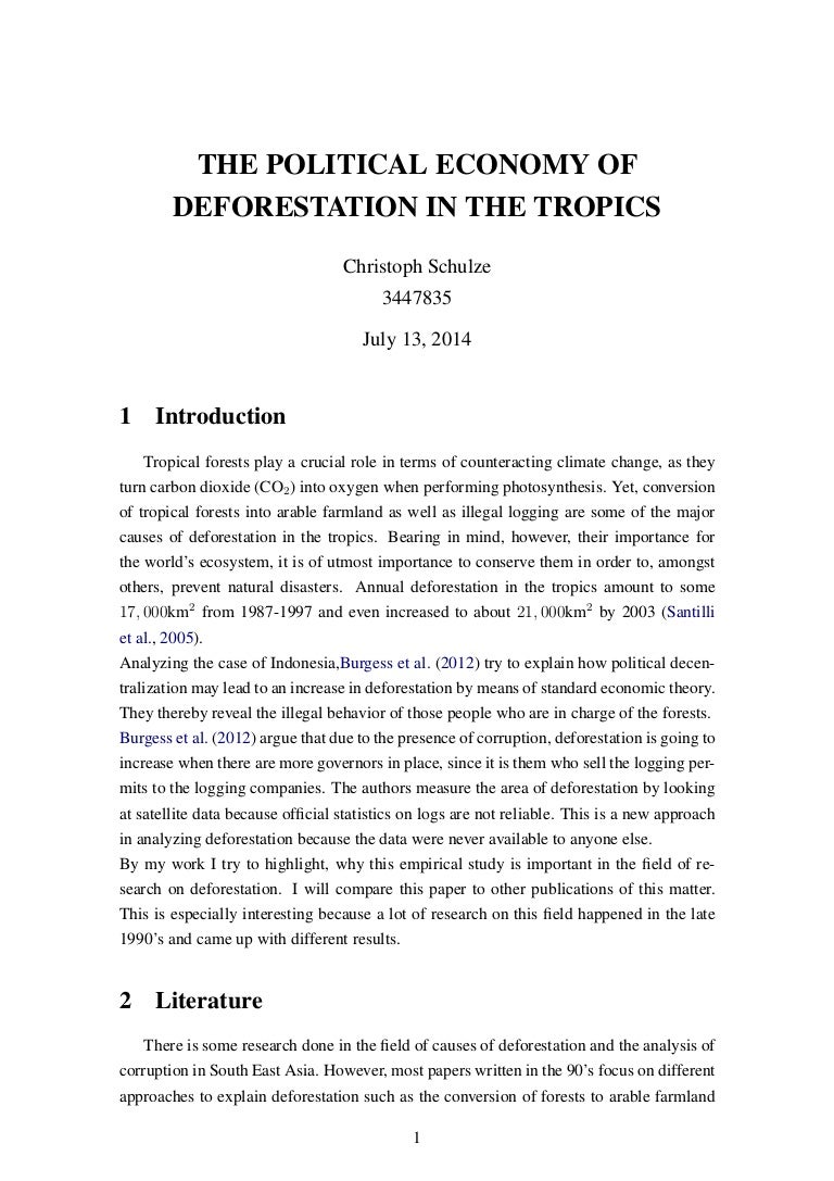 deforestation research paper conclusion