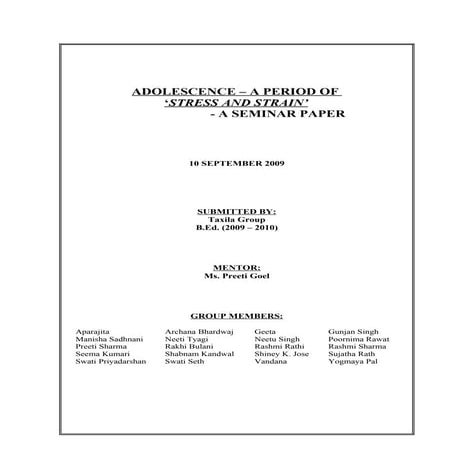 Physical, Motor and Social Development during Adolescence and Role of School ...