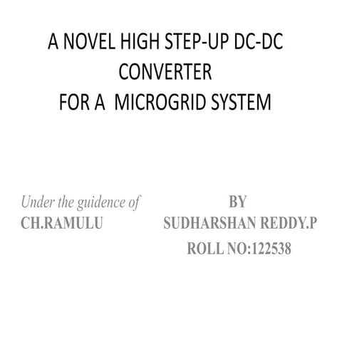 A Novel High Step-Up Dc-Dc Converter for a Microgrid System