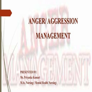 Anger/Aggression Management slideshare