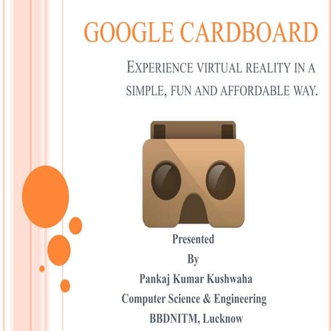 Seminar ppt on google cardboard