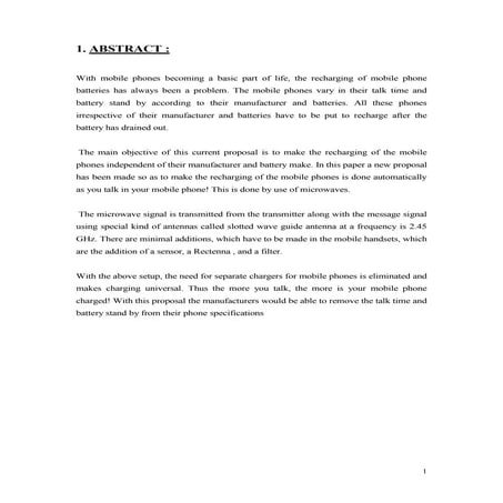 Wireless Mobile Charging