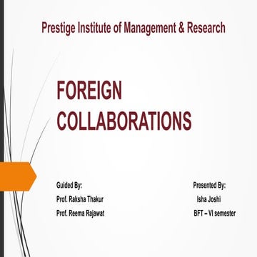 Foreign Collaborations