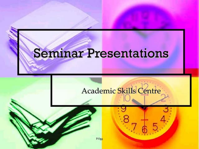 Seminar Presentations Pps