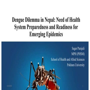 Need Health System Preparedness & Readiness for Dengue