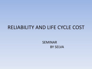 Seminar Reliability