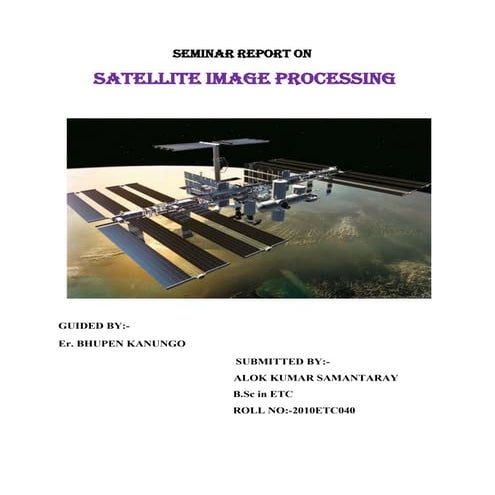 Satellite image Processing Seminar Report | DOCX