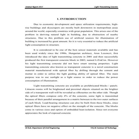 Light Transmitting Concrete or Transparent Concrete