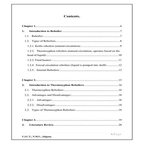 Thermosyphon  Reboiler & its type with operational parameter.