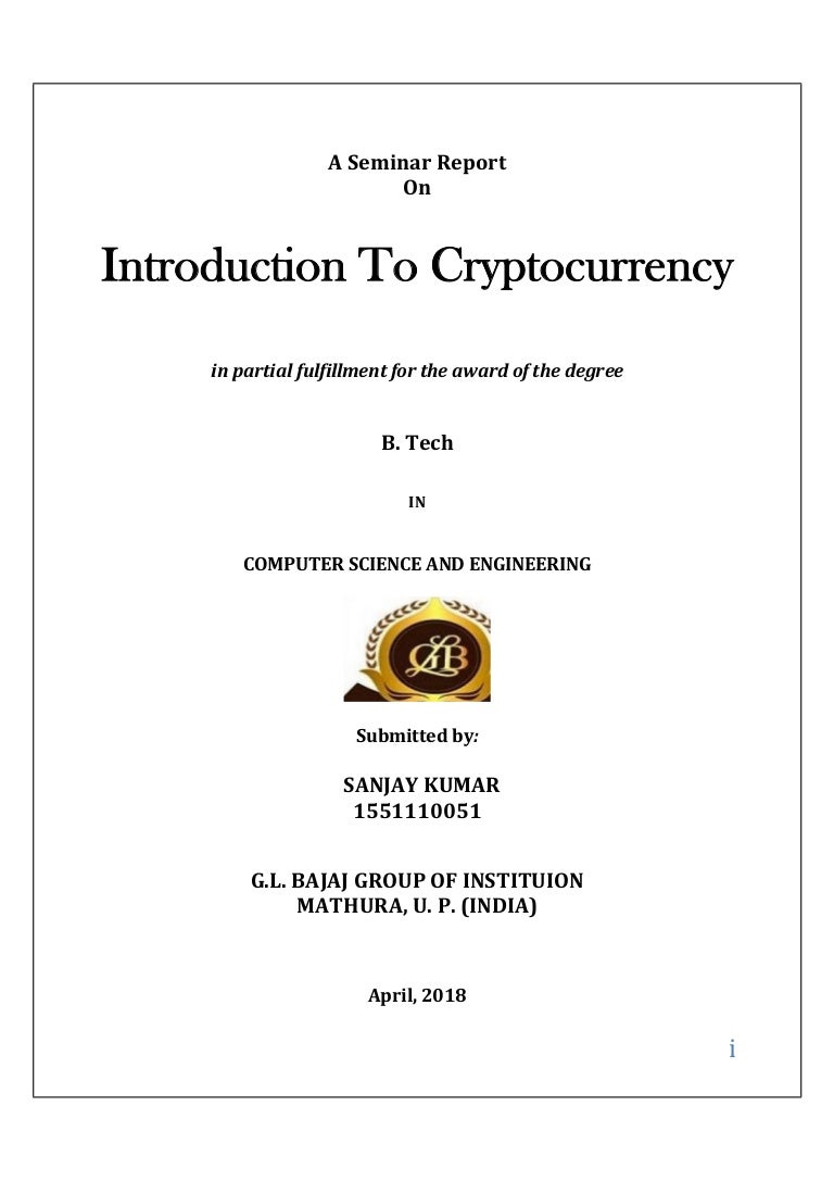 Introduction To Cryptocurrency