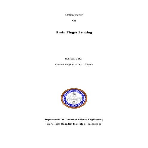 Brain Finger Printing