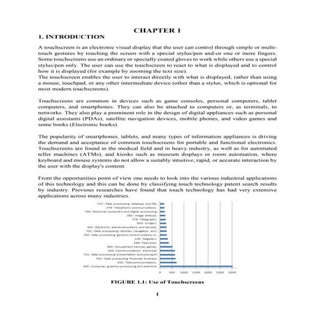 Touchscreen technology report