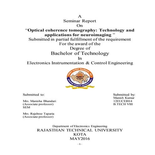 Optical Coherence Tomography: Technology and applications for neuroimaging