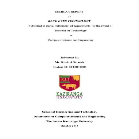 Seminar report on blue eyes