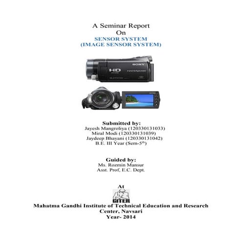 Seminar report on image sensor