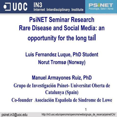Rare Disease Description (source Eurordis)