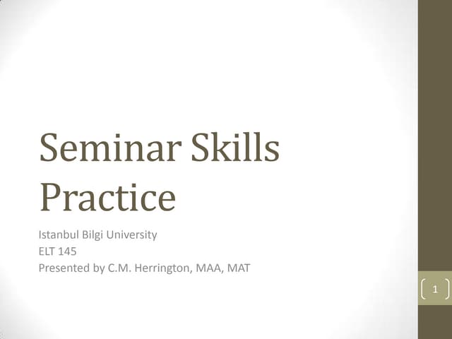 How to conduct seminars | PPTX