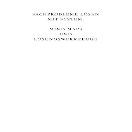 Seminarskript Sachprobleme LöSen Mit System
