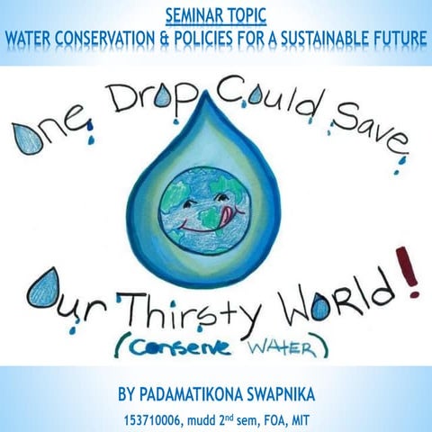 water conservation and policies for sustainable future