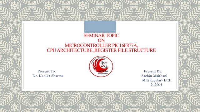 Seminar topic.on embeded system